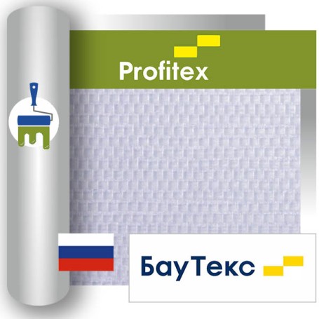 Стеклообои BauTex Profitex Р 100 Рогожка потолочная 1х50 м
