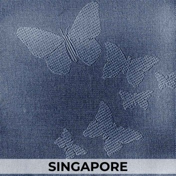 Жаккардовые обои Singapore by BauTex Design серо-синие
