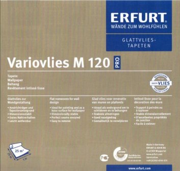 Флизелин Erfurt Variovlies M 120 (гладкий, ремонтный) 25*1,00м