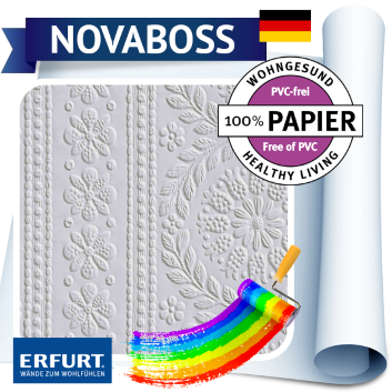  Обои бумажные Erfurt Novaboss под покраску 340  (рулон 5.3m² / 10,05*0,53м) 