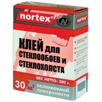 Клей Nortex для стеклообоев и стеклохолста, 300г на 30м²