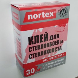 Клей Nortex для стеклообоев и стеклохолста, 300г на 30м²