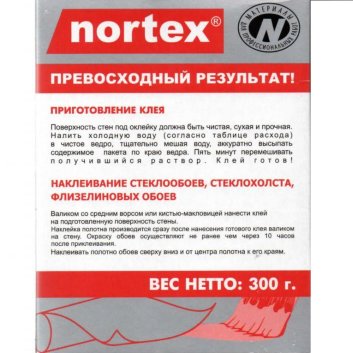 Клей Nortex для стеклообоев и стеклохолста, 300г на 30м2