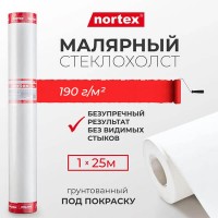 Стеклохолст Nortex пигментированный 190г/м², 1*25м
